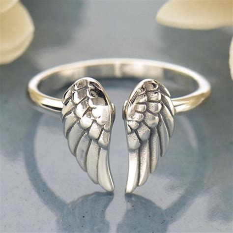 angel wings ring silver|sterling silver angel wings bracelet.